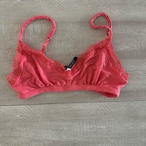 Aerie Pink Lace Trim Bralette